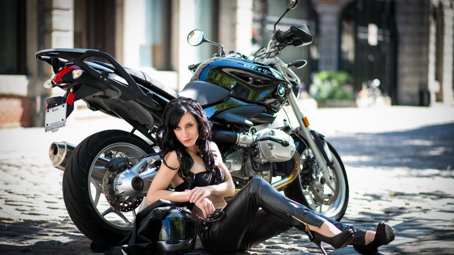 European women on bikes in Rabat